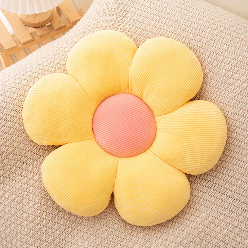 Coussin Kawaii Tournesol jaune