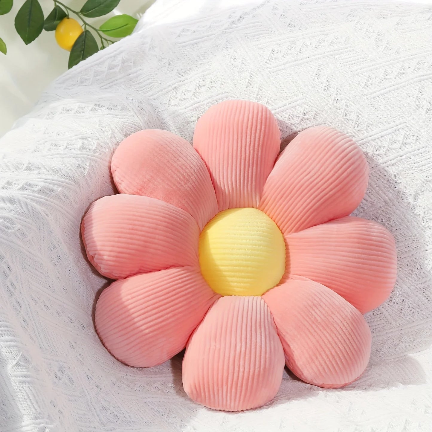 Coussin Kawaii Tournesol rose