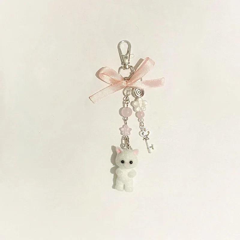Porte Clé Kawaii Chat blanc