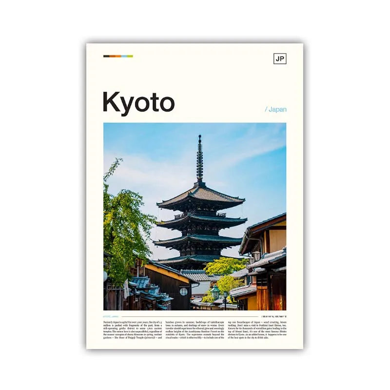 Poster Japon Kyoto temple