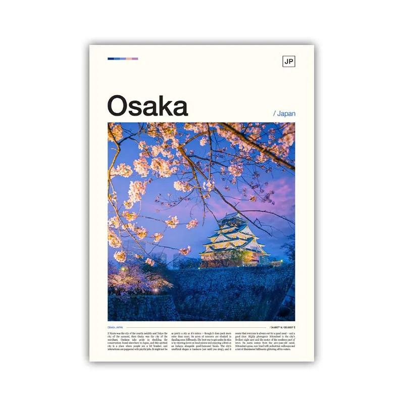 Poster Japon Osaka