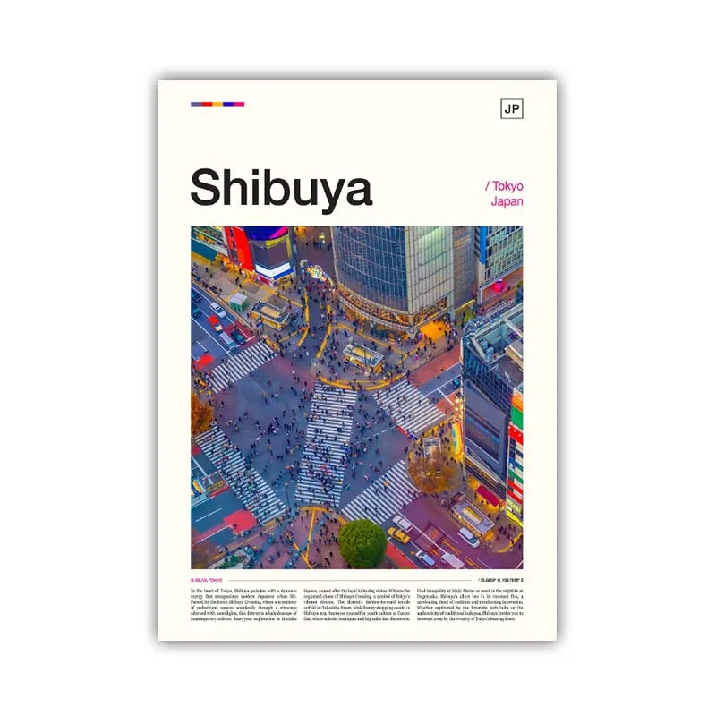 Poster Japon Shibuya crossing