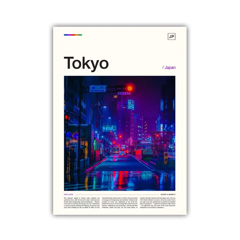 Poster Japon Tokyo neon