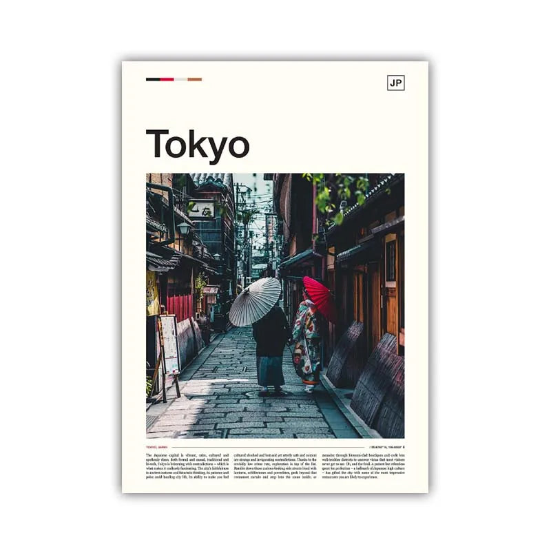 Poster Japon Tokyo ruelle