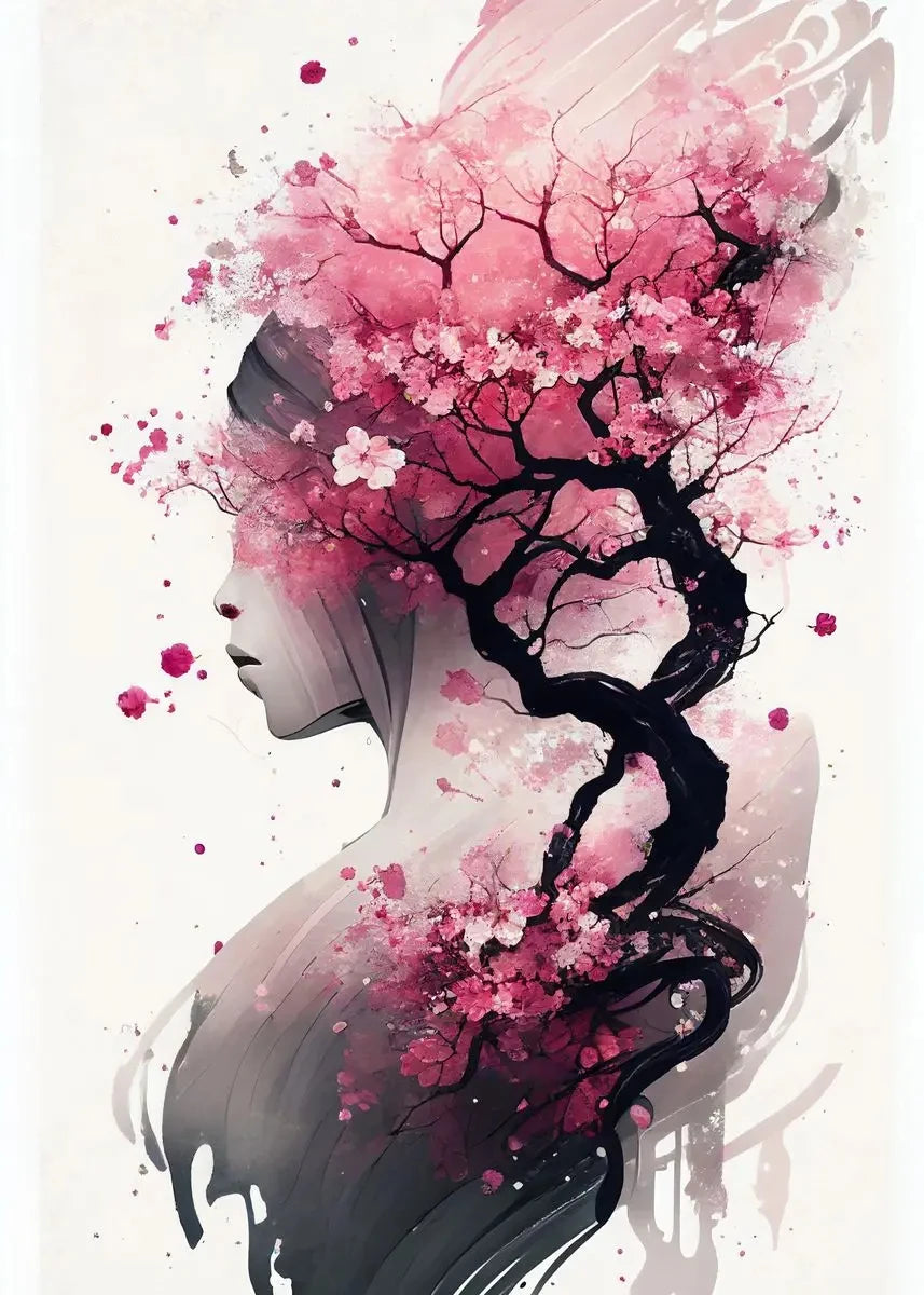 Poster Kawaii Sakura visage
