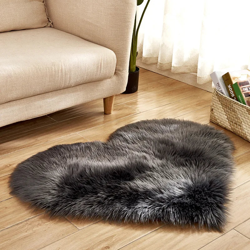 Tapis Kawaii Coeur noir