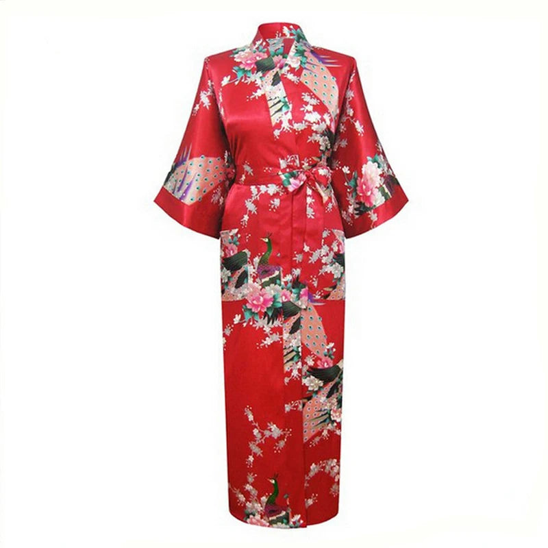 Yukata Kawaii en Satin rouge