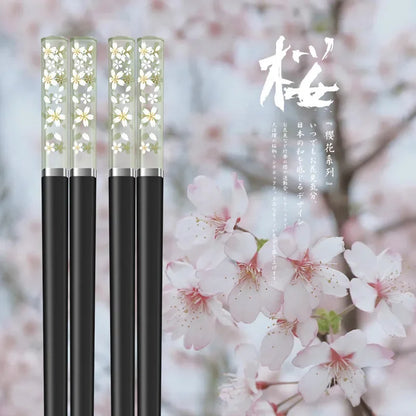 Baguette Kawaii verte a fleurs