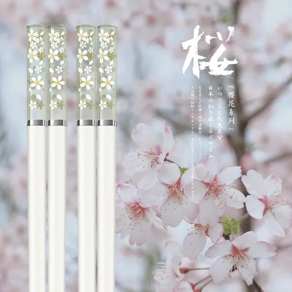 Baguette Kawaii verte a fleurs 2