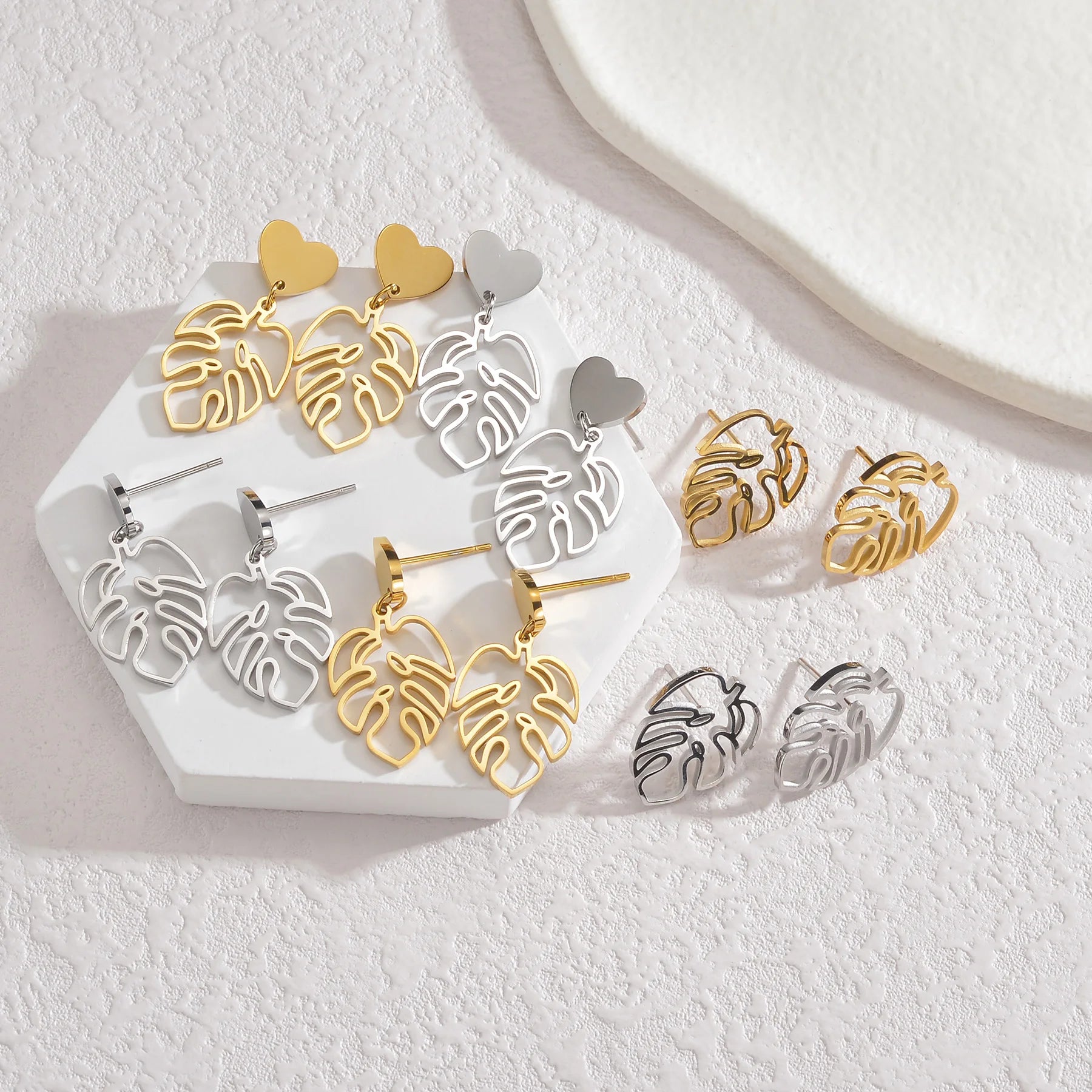 Boucles D'oreilles Kawaii Feuilles assortiment
