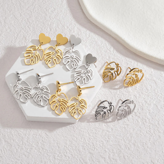 Boucles D'oreilles Kawaii Feuilles assortiment