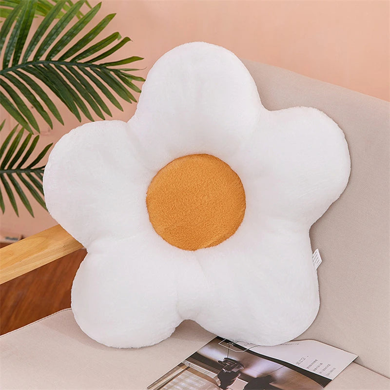 Coussin Kawaii Fleur blanc