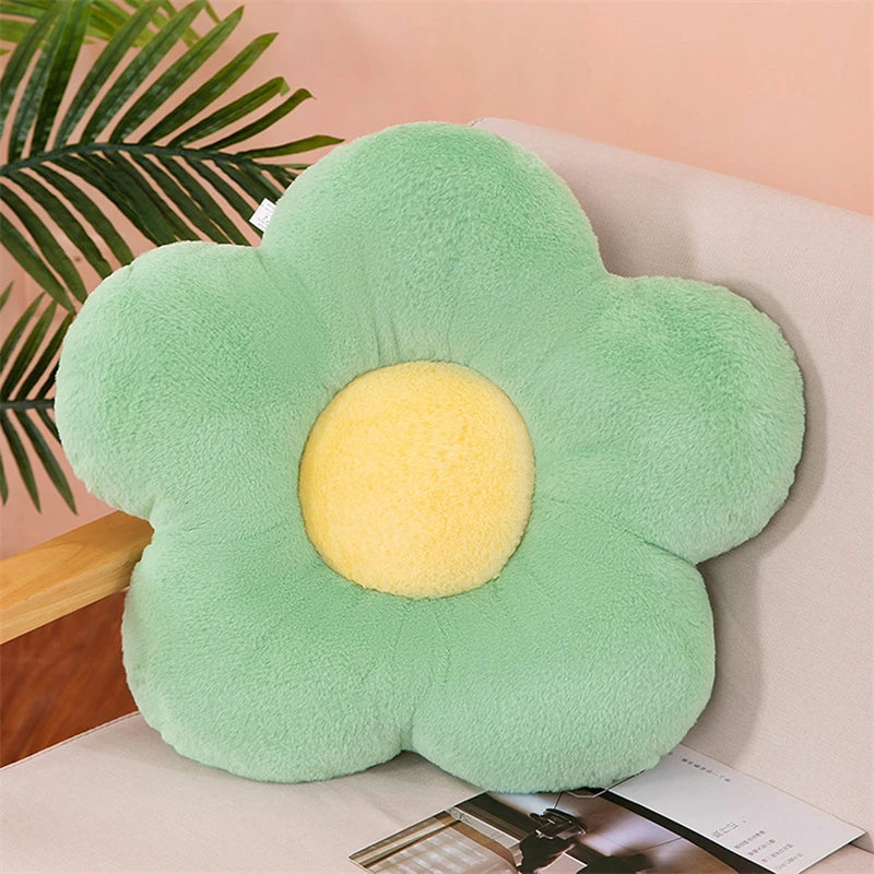Coussin Kawaii Fleur vert