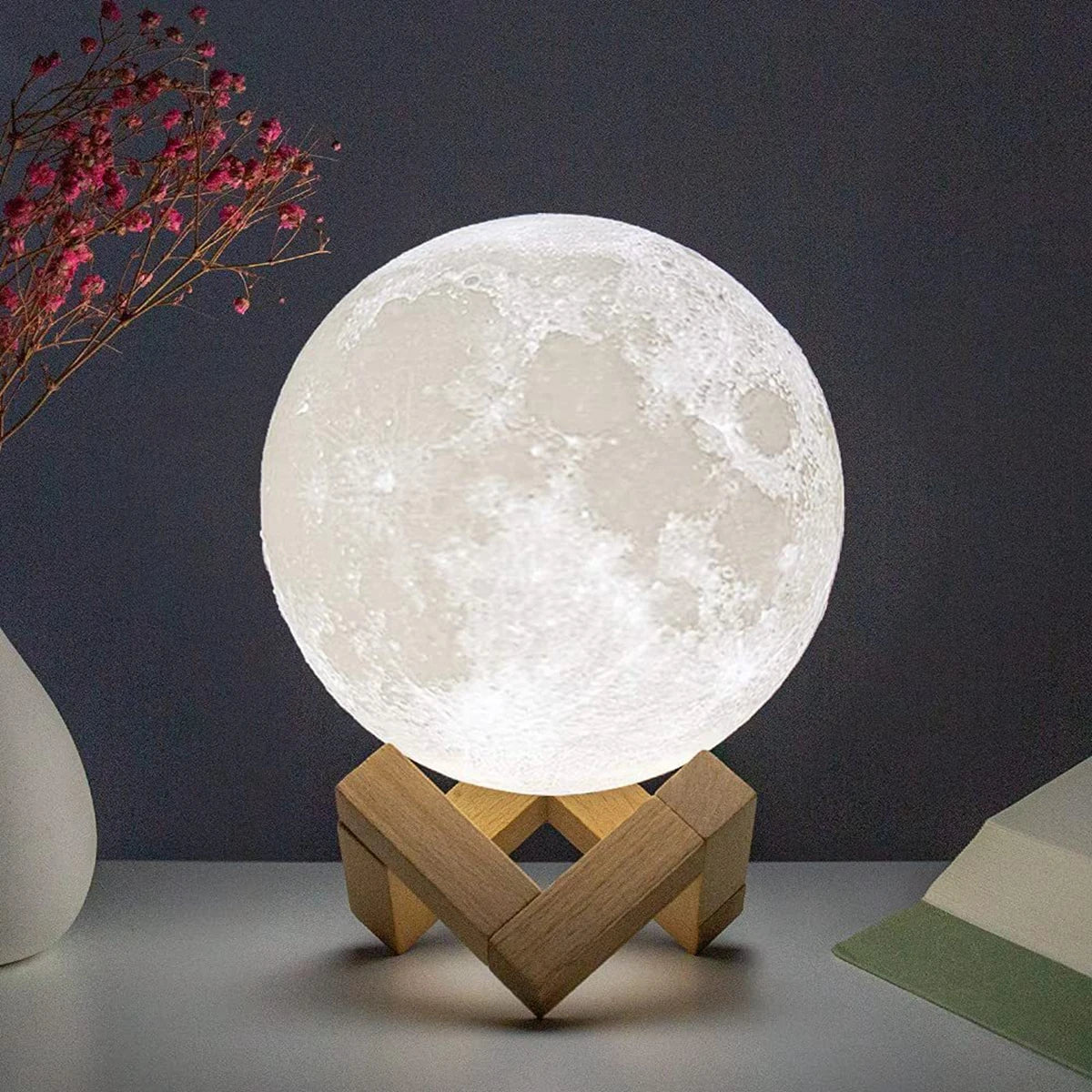 Lampe Lune Veilleuse LED blanc