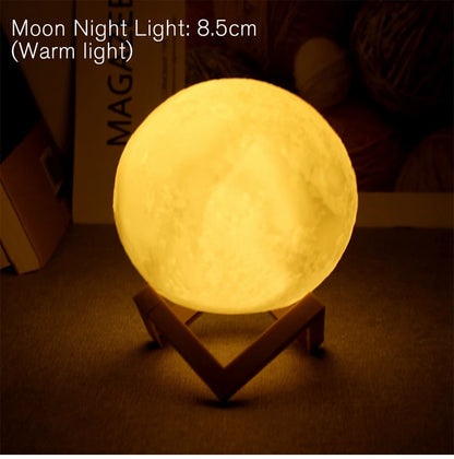 Lampe Lune Veilleuse LED jaune
