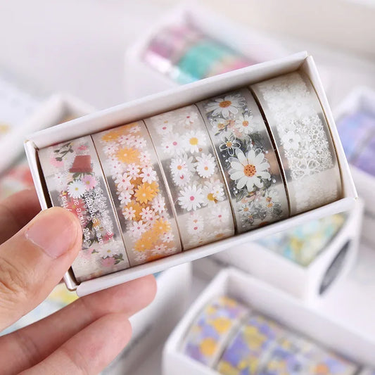 Masking Tape Kawaii Fleures transparent