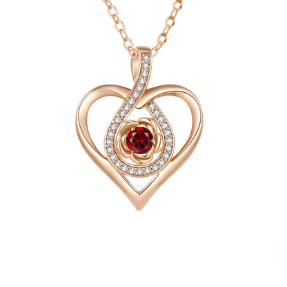 Pendentif Kawaii Cœur Zircon en coeur