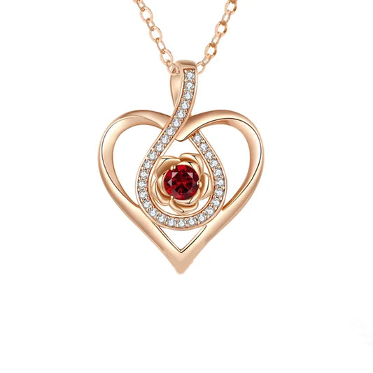 Pendentif Kawaii Cœur Zircon en coeur