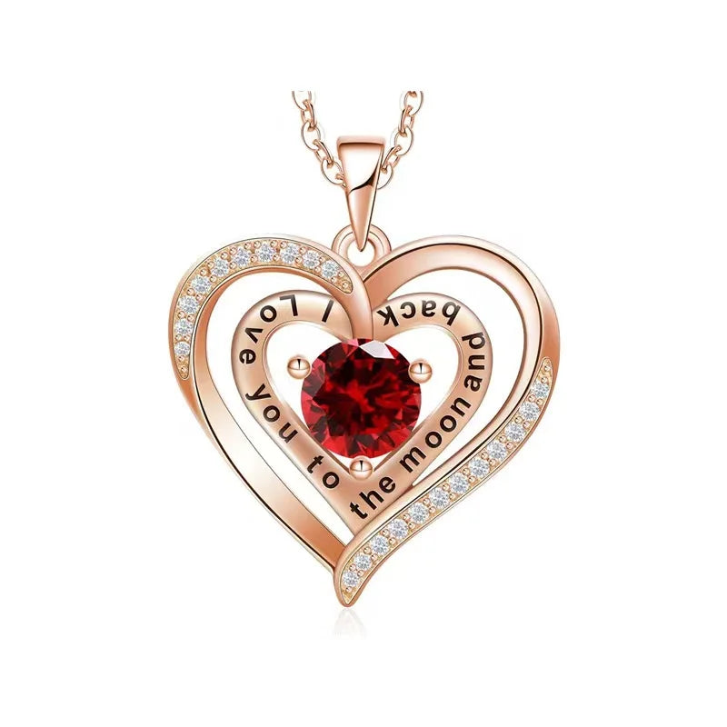 Pendentif Kawaii Cœur Zircon i love you
