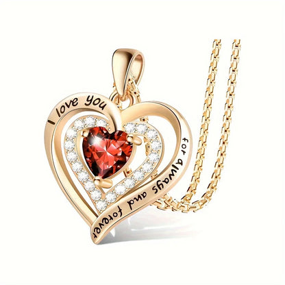 Pendentif Kawaii Cœur Zircon i love you dore