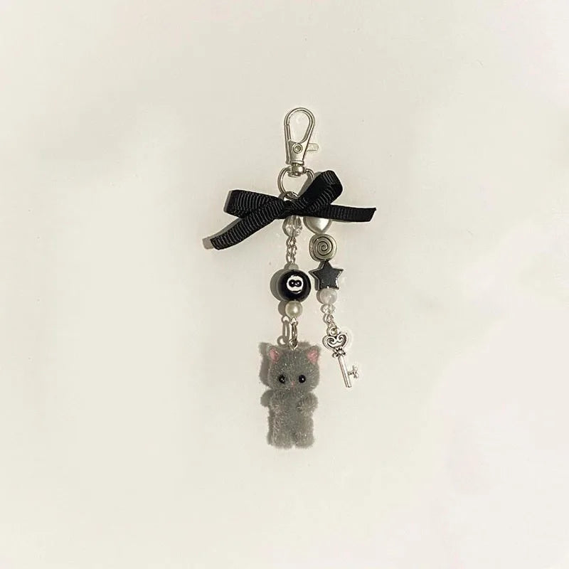Porte Clé Kawaii Chat gris