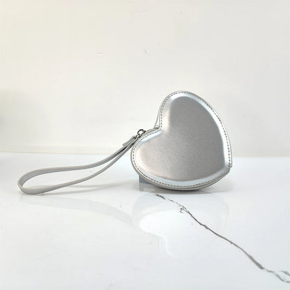 Portefeuille Kawaii Coeur argent