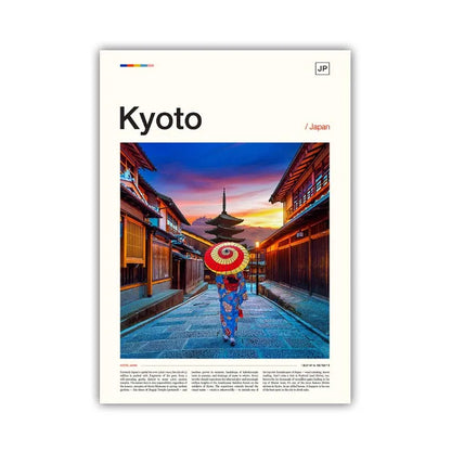 Poster Japon Kyoto crepuscule