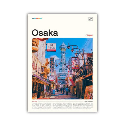 Poster Japon Osaka tower