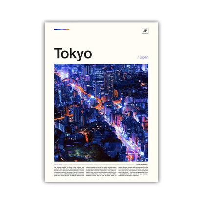 Poster Japon Tokyo nuit