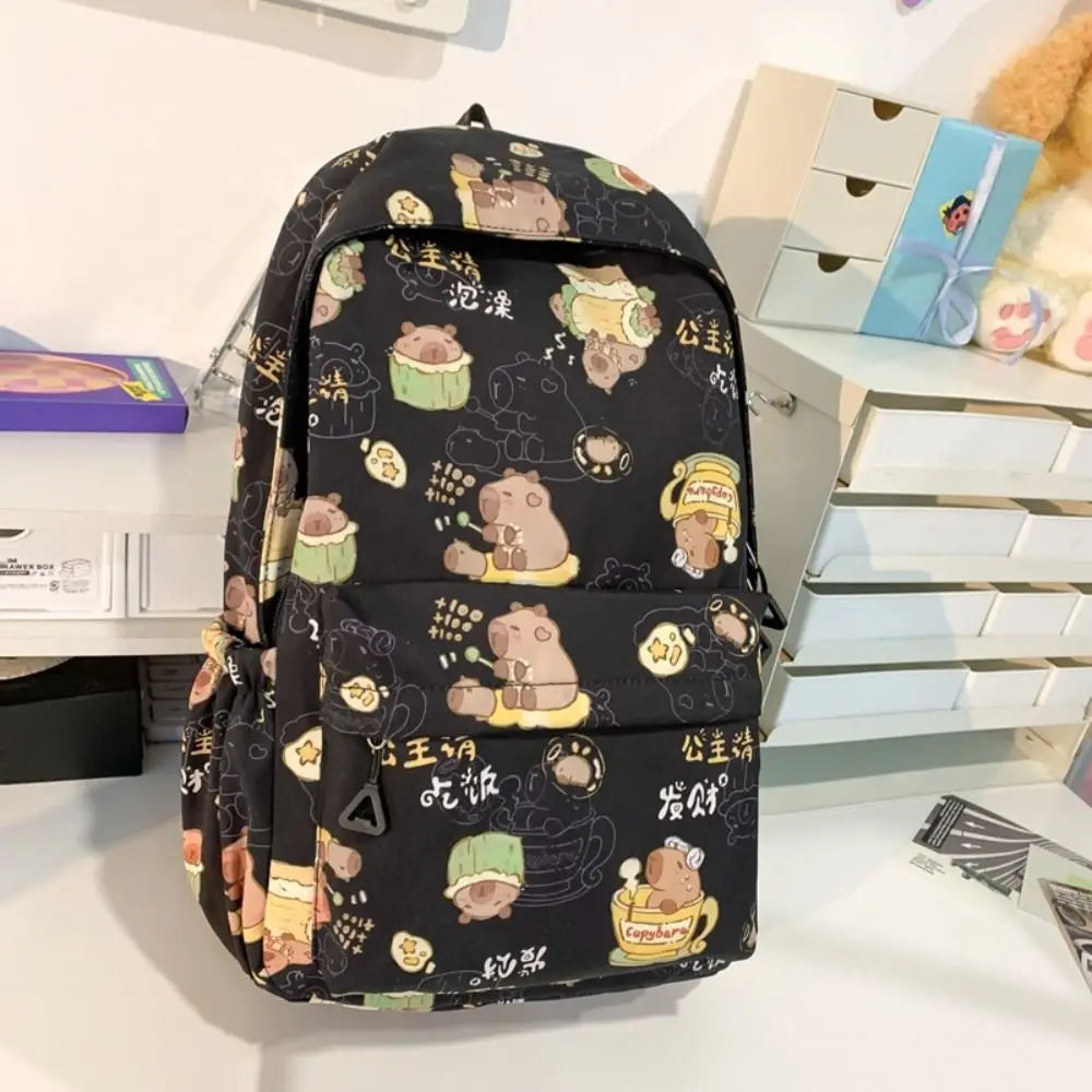 Sac à Dos Kawaii Capybara noir