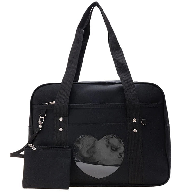 Sac à Main Kawaii Lolita Heart noir