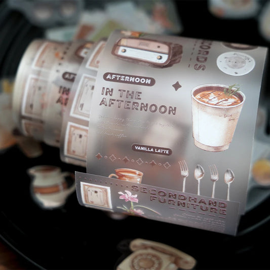 Stickers Kawaii nourriture transparent