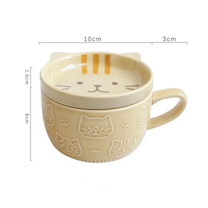 Tasse Kawaii ceramique beige
