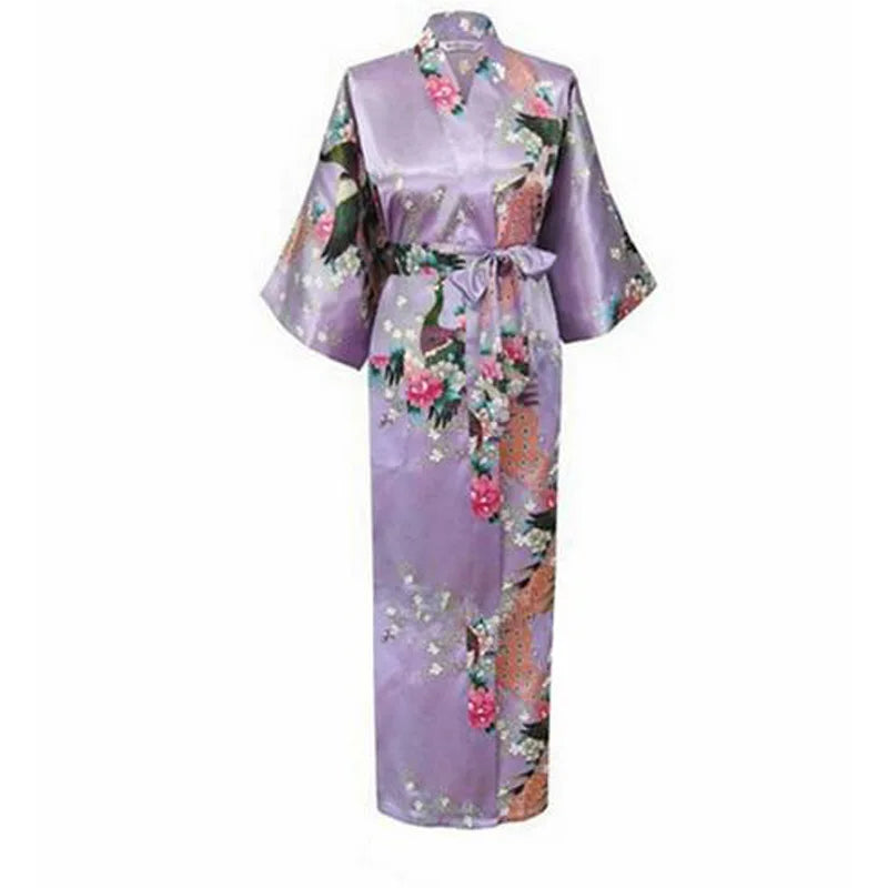 Yukata Kawaii en Satin violet